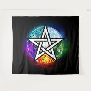 Wiccaanpentagram Wandkleed