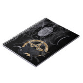 Wiccaanpentakel met zwarte kat notitieboek (Linkerzijde)