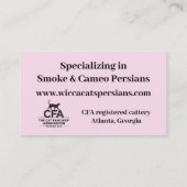 WiccaCats petits cartes de visite (Dos)