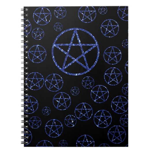 Wiccan Blue Pentacle Journal 80 pages reliées (Devant)