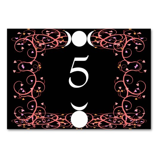 Wiccan Dieu & Déesse Handfasting Carte Table Nommé (Devant)