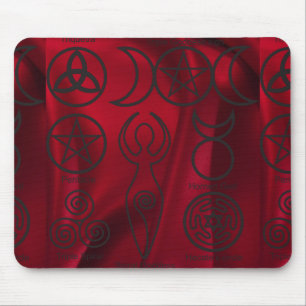 Wiccan, heidense wicca, triquetra, pentacle, muismat