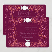 Wiccan Huwelijksreactie - Hoornige God & Drievoudi Kaart (Voorkant / Achterkant)