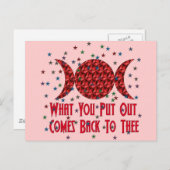 Wiccan Karma Briefkaart (Voorkant / Achterkant)