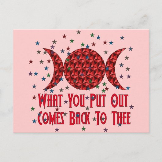 Wiccan Karma Briefkaart (Voorkant)