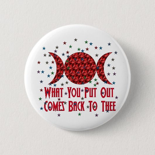 Wiccan Karma Ronde Button 5,7 Cm (Voorkant)