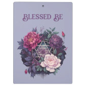 Wiccan Lavendel Pyrenees Pentacle Pocket Map Klembord (Achterkant)