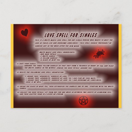 Wiccan Love Spell Briefkaart (Voorkant)