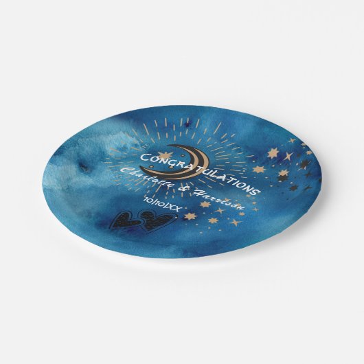 Wiccan Magic Constellation Ongewone bruiloft Papieren Bordje (Gekanteld)