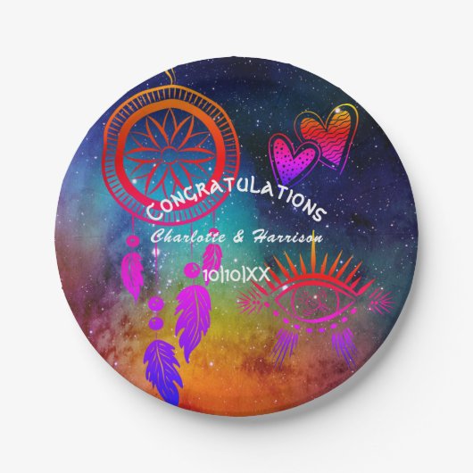 Wiccan Magic Ongewone bruiloft Papieren Bordje (Voorkant)