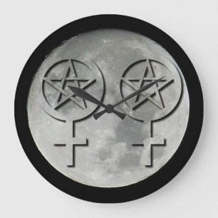 Wiccan Moon Lesbian Handfasting Clock Grote Klok