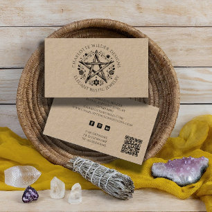 Wiccan Pagan Kraft Sieraden Designer QR Code Visitekaartje