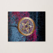 Wiccan Pagan Pentagram Alter Cloth Legpuzzel (Horizontaal)