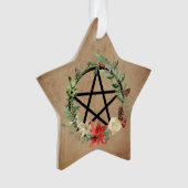Wiccan Pagan Wreath Pentacle Ornament (voorkant)