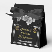 Wiccan pentacle Black bruiloft Bedankdoosjes (Voorkant Zijde)