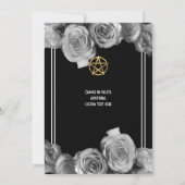 Wiccan pentacle Black bruiloft Kaart (Achterkant)