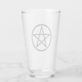 Wiccan Pentacle (Pentagram) Glas (Achterkant)