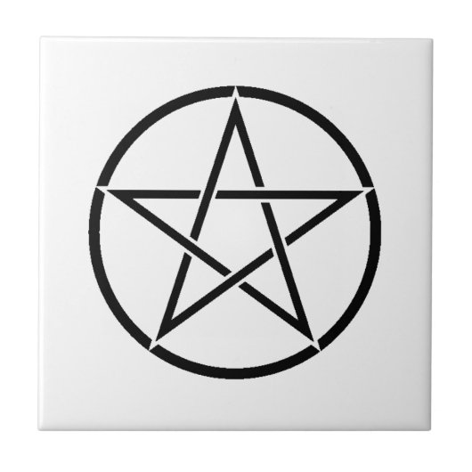 Wiccan Pentacle (Pentagram) Tegeltje (Voorkant)