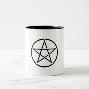 Wiccan Pentacle (Pentagram) Tweekleurige Koffiemok