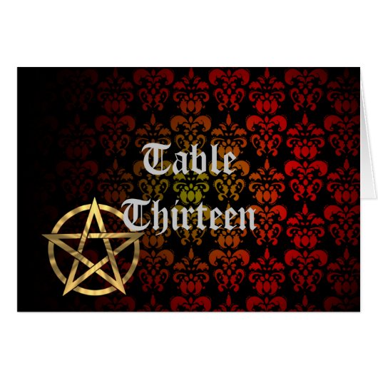 Wiccan Pentacle-tabelkaart (Voorkant Horizontaal)