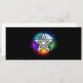Wiccan pentagram aankondiging (Voorkant / Achterkant)