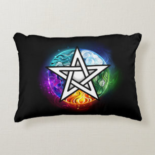 Wiccan pentagram accent kussen