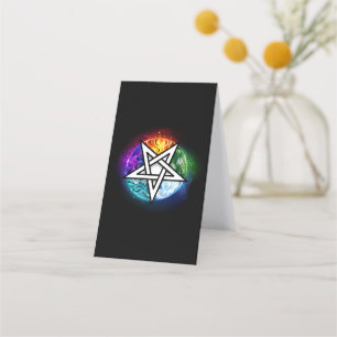 Wiccan pentagram afsprakenkaart