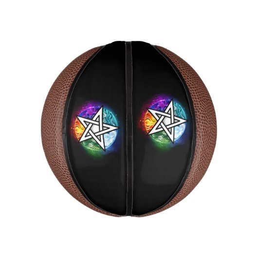 Wiccan pentagram basketbal (Verticaal)