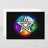 Wiccan pentagram bedankkaart (Voorkant / Achterkant)