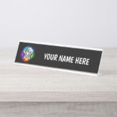 Wiccan pentagram bureau naambordje (Voorkant)