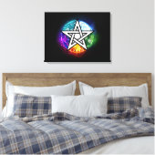 Wiccan pentagram canvas afdruk (Insitu (Slaapkamer))