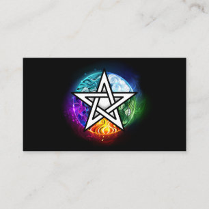 Wiccan pentagram contactkaartje