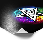 Wiccan pentagram foto afdruk (Hoek)