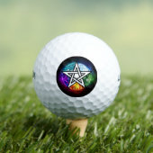 Wiccan pentagram golfballen (Insitu Shirt)