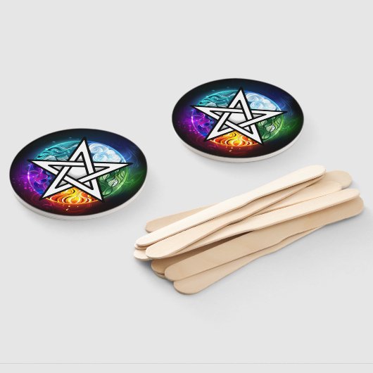 Wiccan pentagram handwaaier (Niet-gemonteerd)
