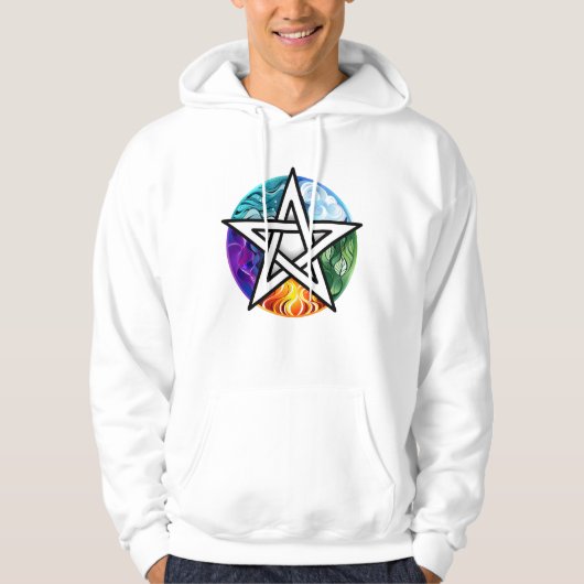 Wiccan pentagram hoodie (Voorkant)