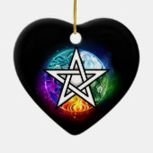 Wiccan pentagram keramisch ornament (Achterkant)