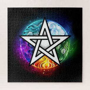 Wiccan pentagram legpuzzel
