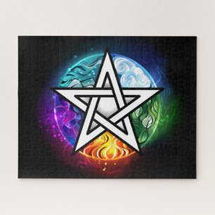 Wiccan pentagram legpuzzel