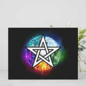 Wiccan pentagram menu (Staand voorkant)