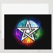 Wiccan pentagram menu (Voorkant / Achterkant)