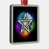 Wiccan pentagram metalen ornament (Rechts)