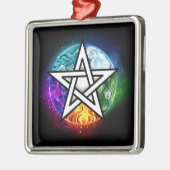 Wiccan pentagram metalen ornament (Links)