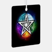 Wiccan pentagram metalen ornament (Voorkant Rechts)