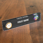 Wiccan pentagram naambordje (Zijkant)