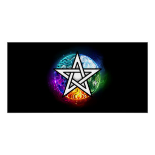 Wiccan pentagram perfect poster