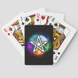 Wiccan pentagram pokerkaarten