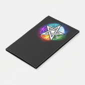 Wiccan pentagram post-it® notes (Schuin)