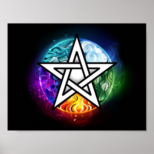 Wiccan pentagram poster (Voorkant)