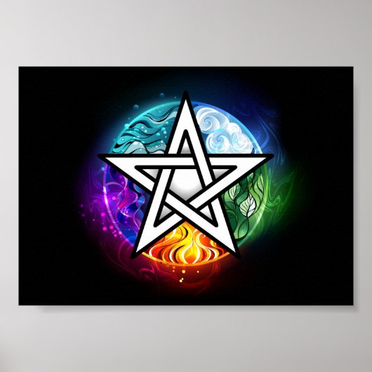 Wiccan pentagram poster (Voorkant)
